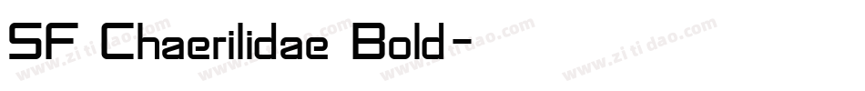 SF Chaerilidae Bold字体转换